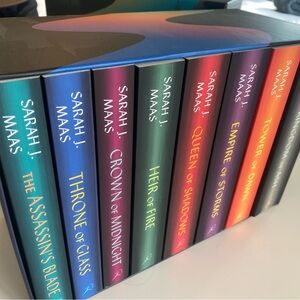 Sarah J. Maas Book Set with Colorful Spines like new